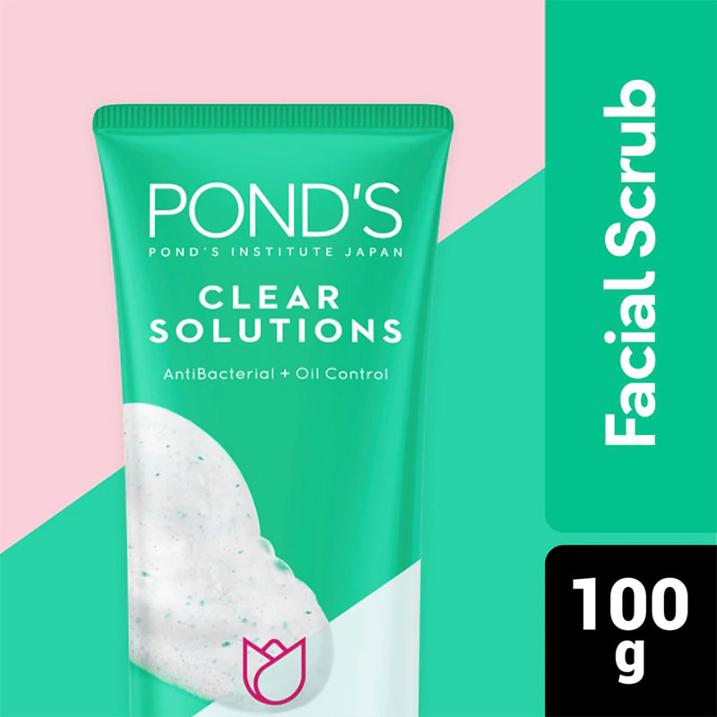 Pond's Clear Solutions Anti Bacterial + Oil Control Facial Scrub 100g