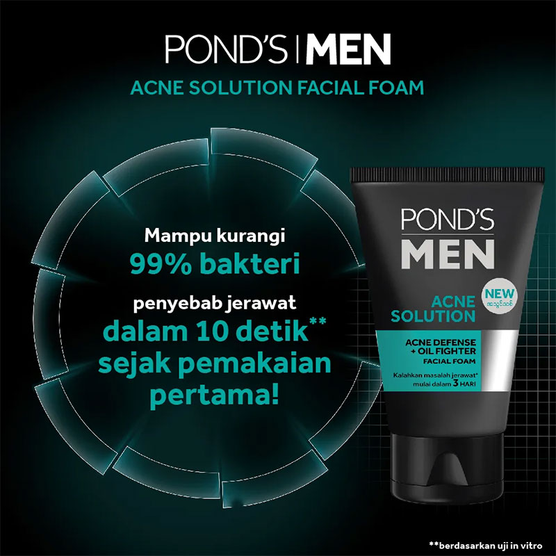 Pond's Men Acne Solution Facial Foam 100g 