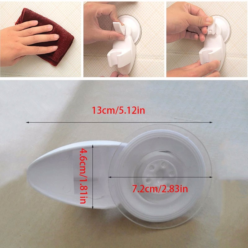 Portable Bathroom Powerful Suction Cup Shower Head Holder (301109)