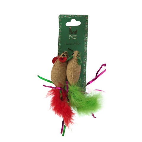Presents & Paws Teaser Mice Cat Toy