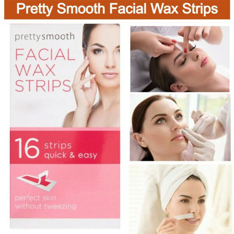 Pretty Smooth Facial Wax Strips - 16 Strips