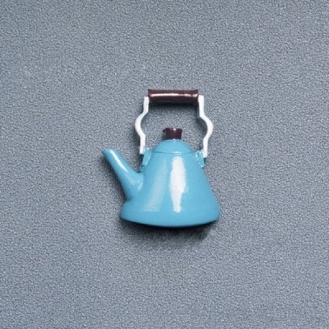 Refrigerator Magnet Resin Decorative 3D Stickers - Blue Kettle (20176)