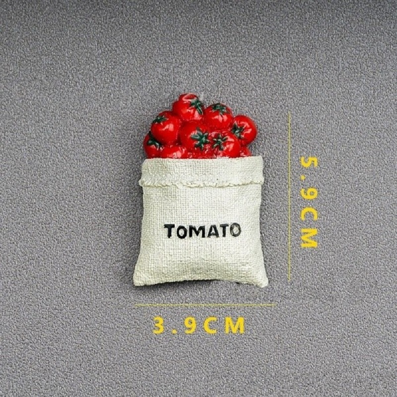 Refrigerator Magnet Resin Decorative 3D Stickers - Tomato (20181)
