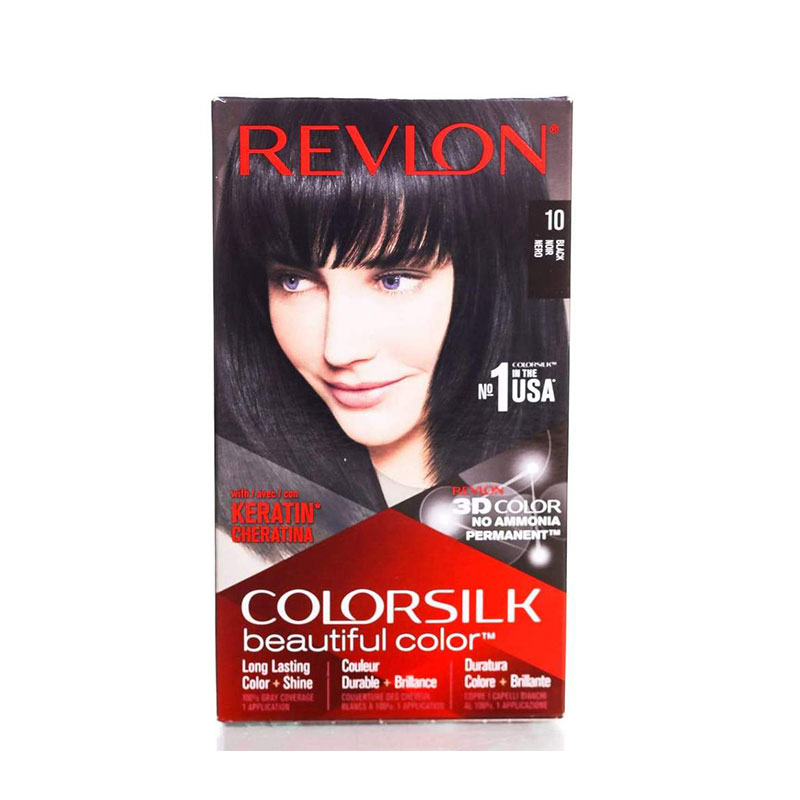 Revlon ColorSilk Beautiful 3D Hair Color - 10 Black (Noir)