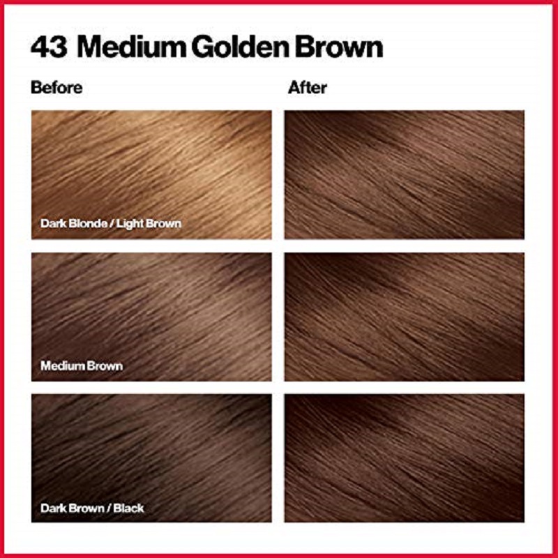 Revlon ColorSilk Beautiful 3D Hair Color - 43 Medium Golden Brown || The  MallBD