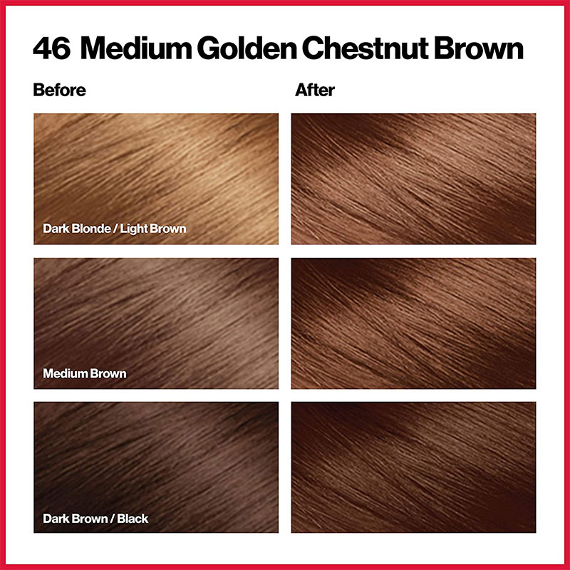 Revlon ColorSilk Beautiful 3D Hair Color - 46 Medium Golden Chestnut Brown
