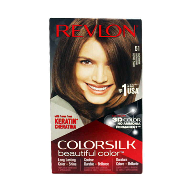 Revlon ColorSilk Beautiful 3D Hair Color - 51 Light Brown || The MallBD