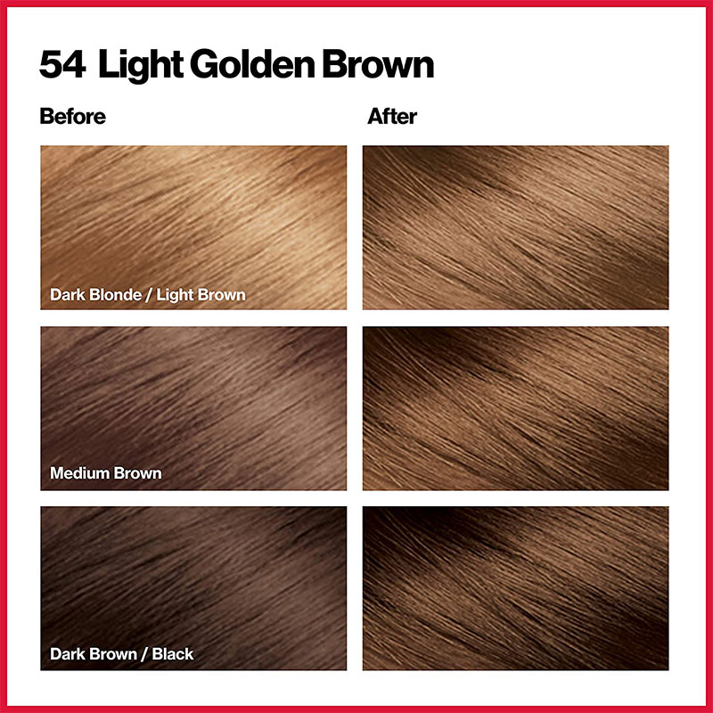 Revlon ColorSilk Beautiful 3D Hair Color - 54 Light Golden Brown || The  MallBD