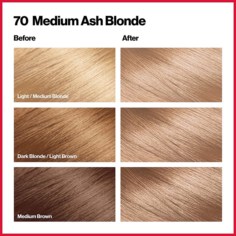 Revlon ColorSilk Beautiful 3D Hair Color - 70 Medium Ash Blonde