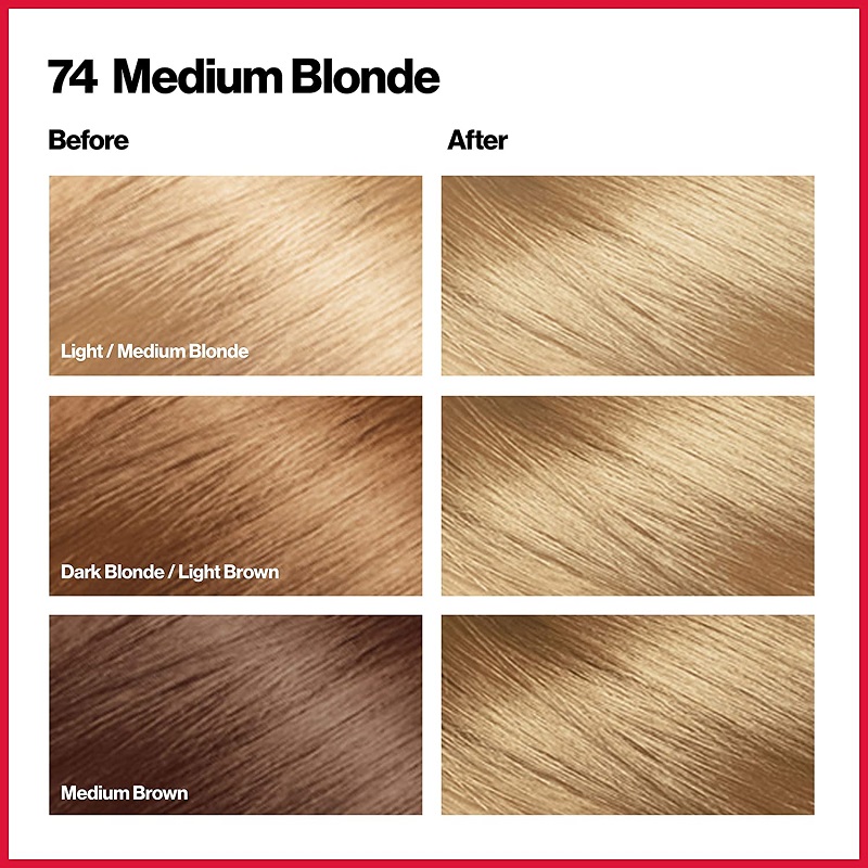 Revlon ColorSilk Beautiful 3D Hair Color - 74 Medium Blonde || The MallBD