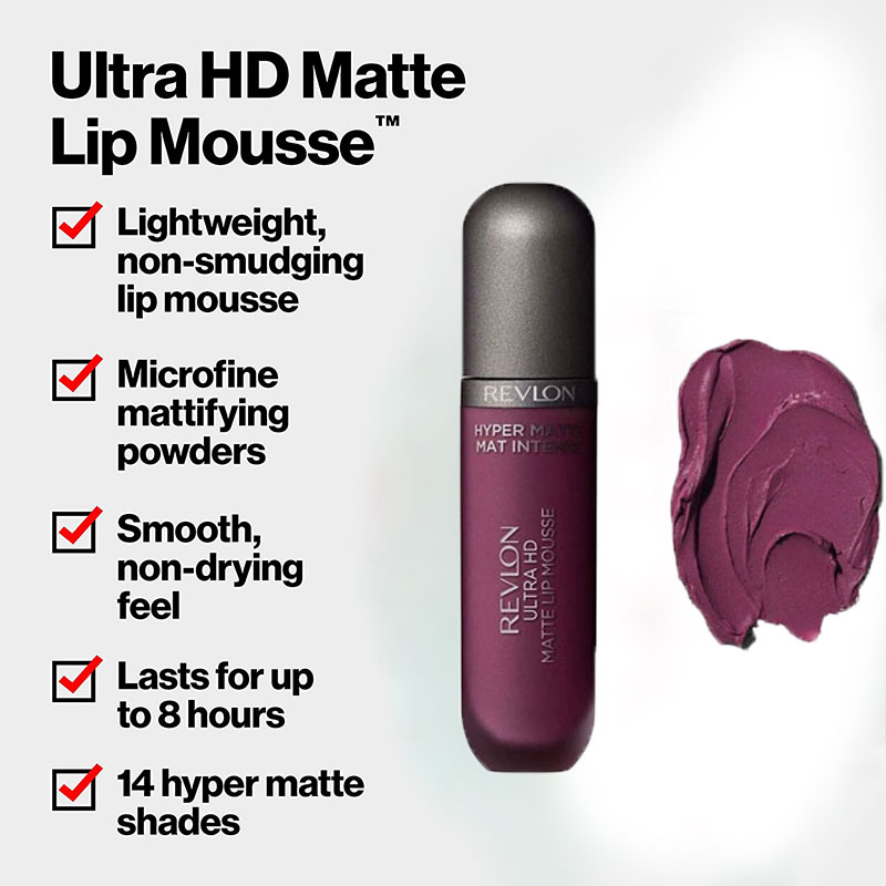 Revlon Ultra HD Lip Mousse Hyper Matte Creamy Liquid Lipstick - 840 Desert Sand