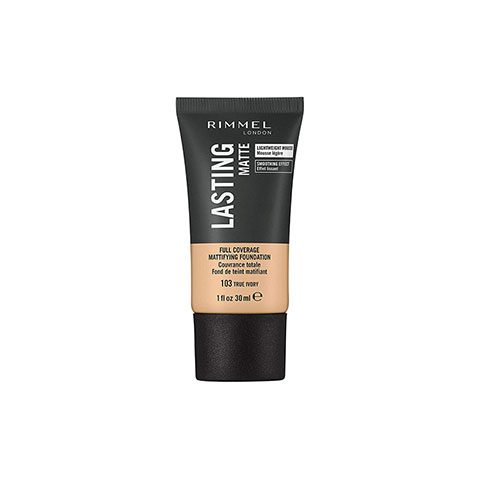 Rimmel London Lasting Matte Full Coverage Foundation 30ml - 103 True Ivory