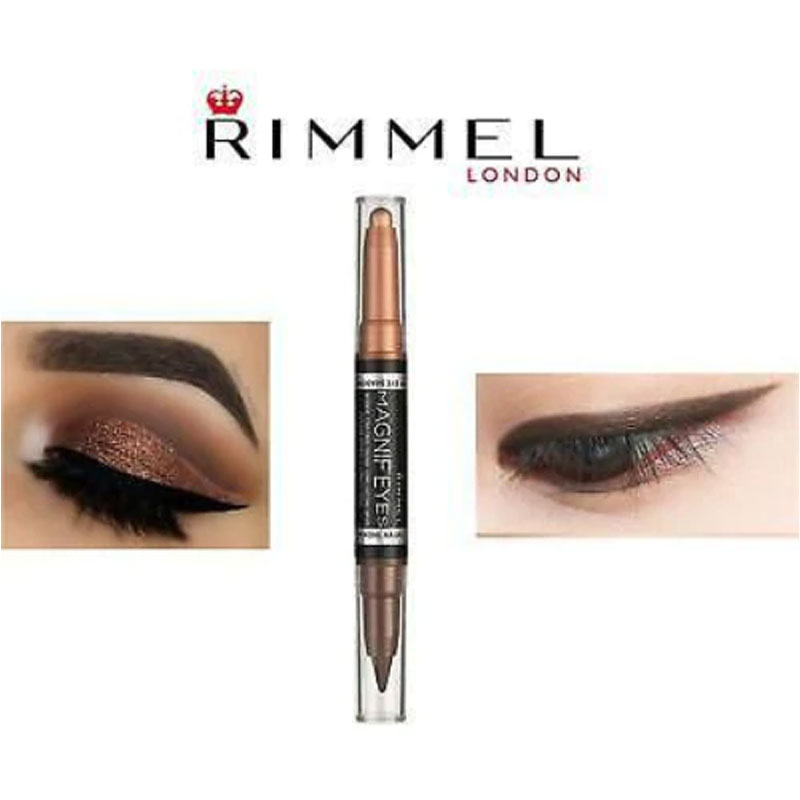 Rimmel London Magnif'Eyes Double Ended Shadow & Liner - 002 Kissed By A Rose Gold