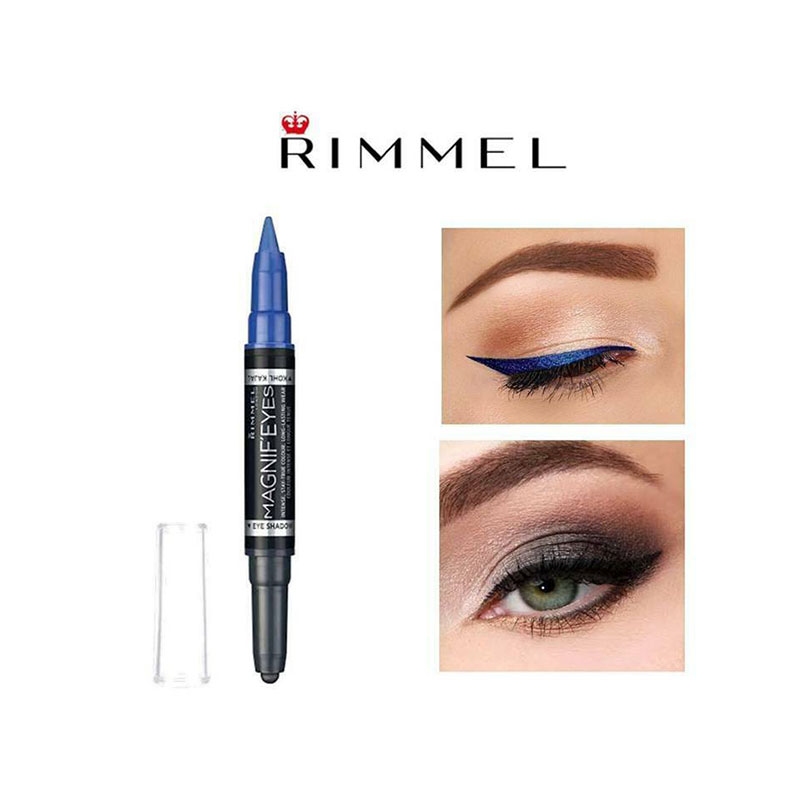 Rimmel London Magnif'Eyes Double Ended Shadow & Liner - 004 Dark Side of Blue