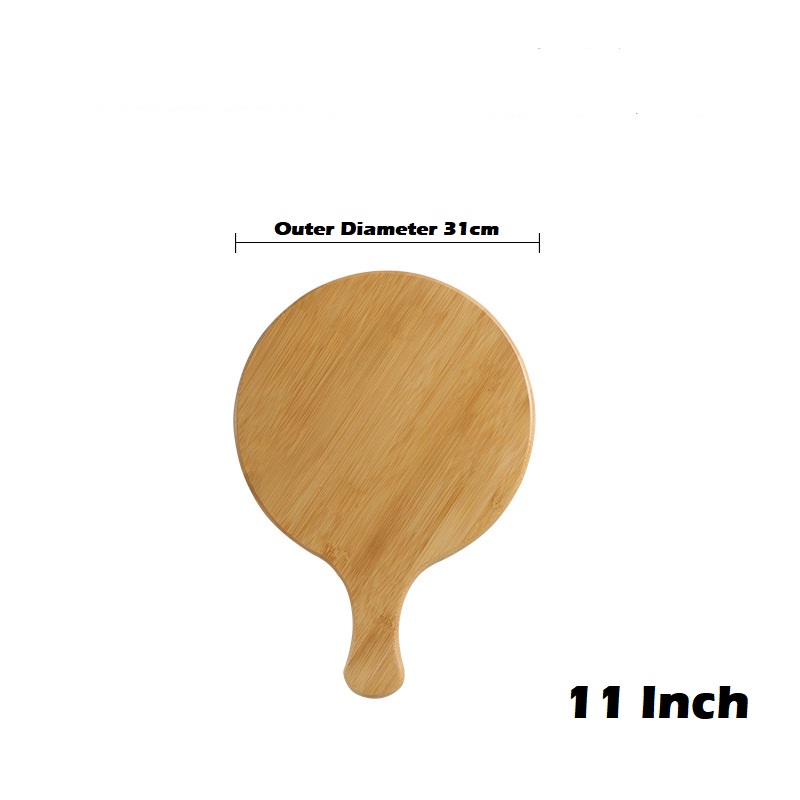 Round Wooden Pizza Serving Plate - Small