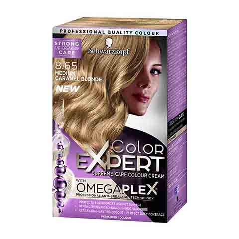 Schwarzkopf Color Expert Omegaplex Permanent Hair Colour - 8.65 Medium Caramel Blonde