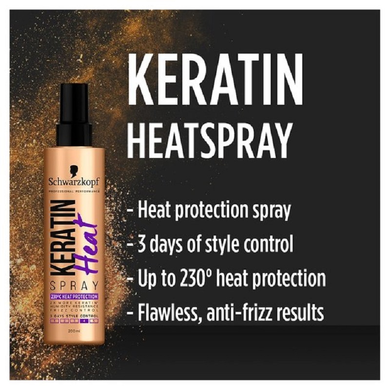 Schwarzkopf Keratin Heat Hair Spray 200ml