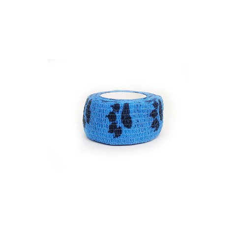 Self Adhesive Elastic Waterproof Roll Bandage For Dogs and Cats - Blue