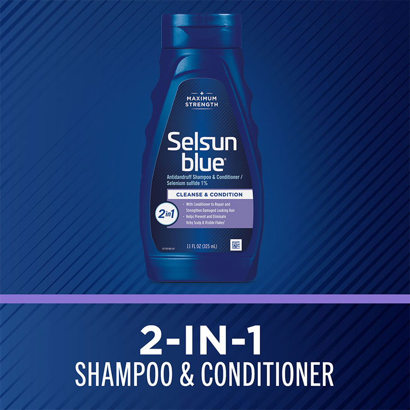 Selsun Blue 2-in-1 Cleans and Conditions Maximum Strength Dandruff Shampoo 325ml