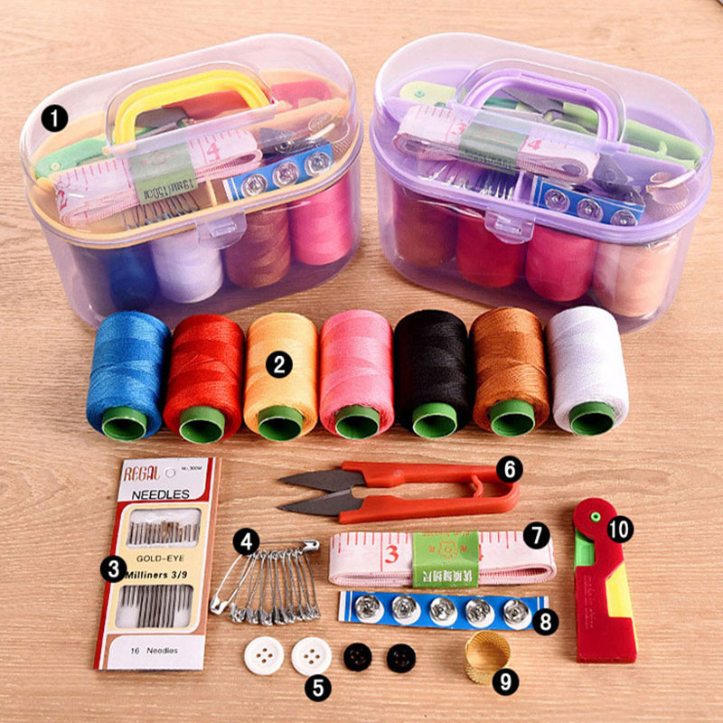 Sewing Box Set 10 Piece - Red