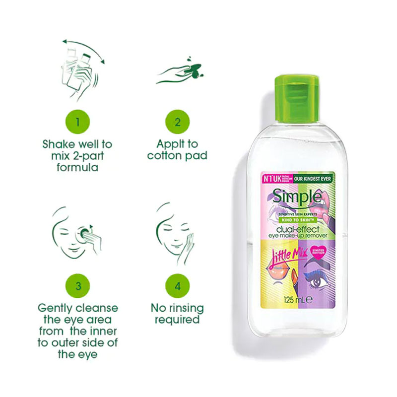 Simple Kind To Skin Dual - Effect Eye Make Up Remover 125ml