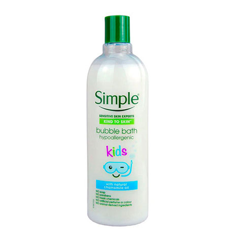 Simple Kind To Skin Kids Hypoallergenic Bubble Bath With Natural Chamomile Oil 400ml