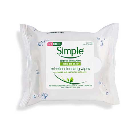 Simple Kind to Skin Micellar Cleansing Wipes - 25 wipes