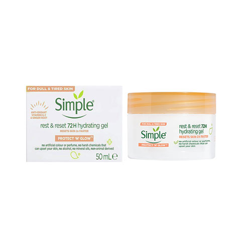 Simple Protect 'N' Glow Rest and Reset 72 Hour Hydrating Gel 50ml