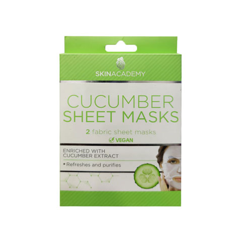 Skin Academy Cucumber Sheet Masks - 2pcs