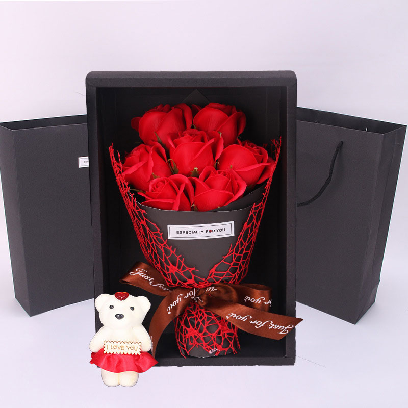Soap Flower Gift Box - Red Rose