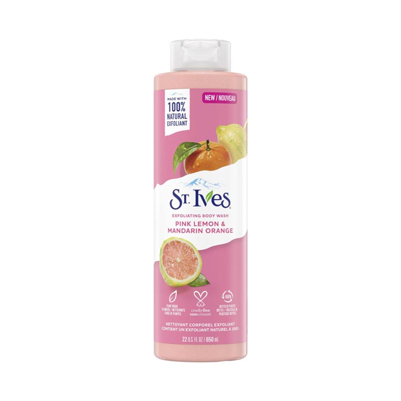 St. Ives Pink Lemon & Mandarin Orange Exfoliating Body Wash 650ml