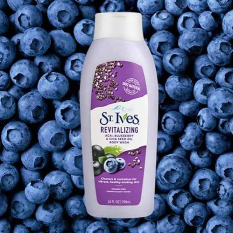 St. Ives Revitalizing Acai,Blueberry & Chia Seed Oil Body Wash 400ml