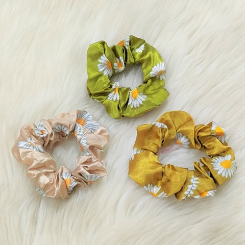 Sunflower Rubber Tie Hair Band 3pcs - Yellow (20149)
