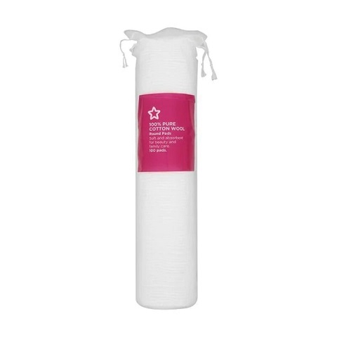Superdrug 100% Pure Cotton Wool Round Pads - 100 Pads