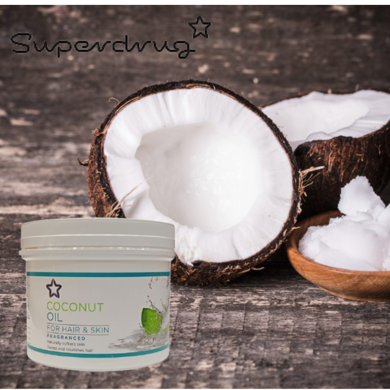 Superdrug Coconut Oil For Hair & Skin  Fragranced  500ml