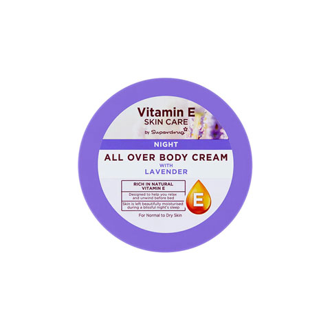 Superdrug Vitamin E Night  All Over Body Cream With Lavender 300ml