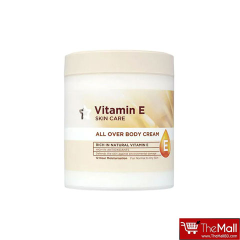 Superdrug Vitamin E Skin Care All Over Body Cream For Normal To Dry Skin 475ml