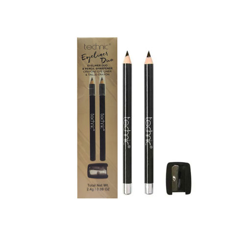 Technic Eyeliner Duo + Pencil Sharpener 2.4g - Brown