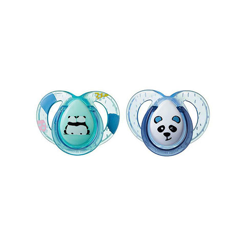 Tommee Tippee Anytime Orthodontic 6-18m Soother 2pc - Paste & Blue
