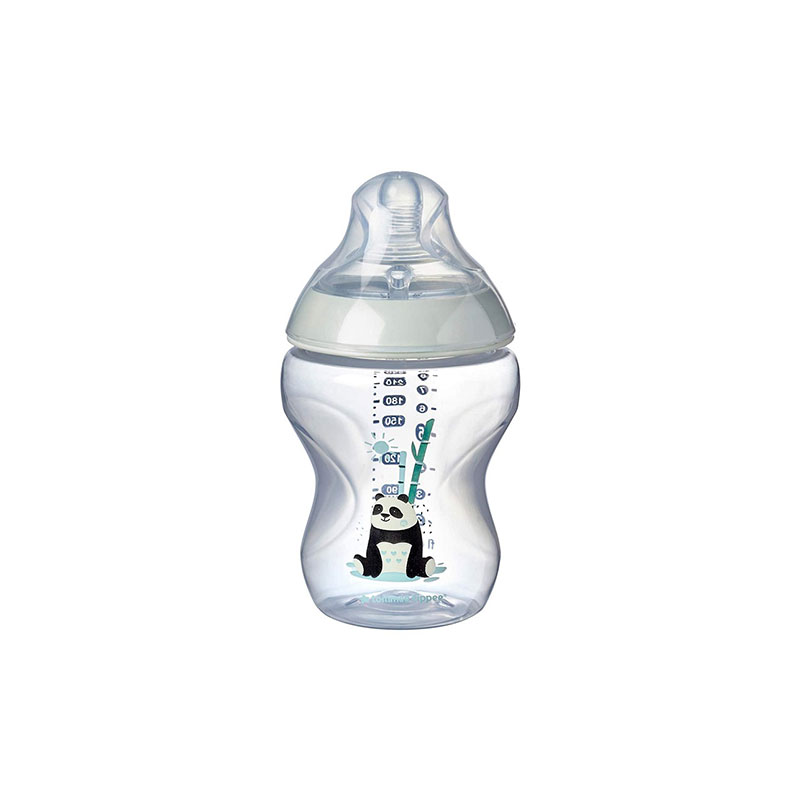 Tommee Tippee Closer To Nature 2 Decorated Panda Bottles 260ml - 2 Pack (5214)