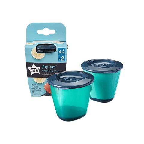 Tommee Tippee Pop-Ups Weaning Pots 2pcs - 4m+
