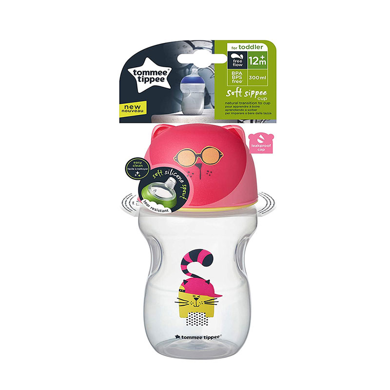 Tommee Tippee Soft Sippee Cup For Toddler 12m+ 300ml - Pink