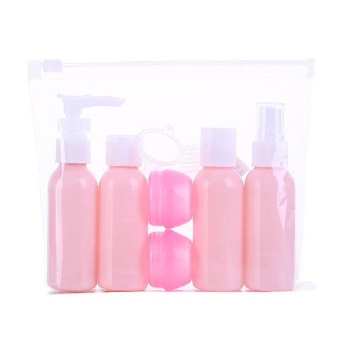 Travel Size Cosmetic Bottle Set - Pink