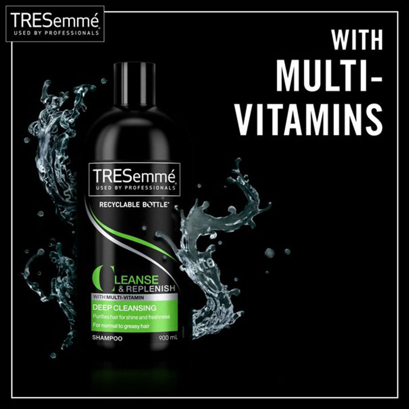 Tresemme Cleanse & Replenish Multi Vitamin Deep Cleansing Shampoo For Normal To Greasy Hair 900ml