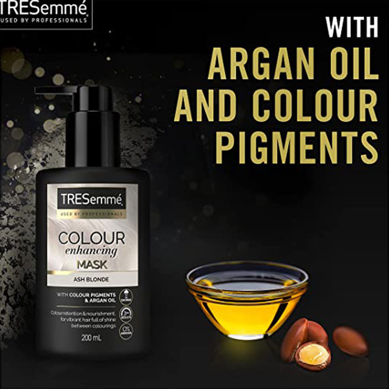 Tresemme Colour Enhancing Mask  With Colour Pigments & Argan Oil 200ml - Ash Blonde