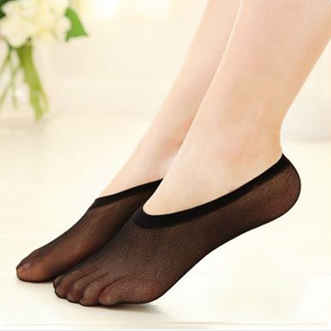 Ultra Thin & Premium Quality Boat Socks For Women - Black