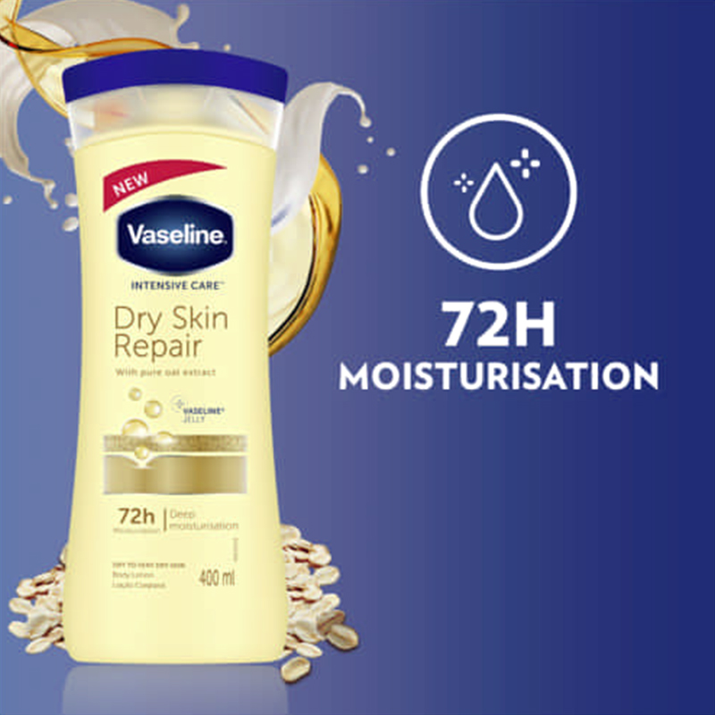 Vaseline Intensive Care Dry Skin Repair 72h Moisturisation Body Lotion 400ml