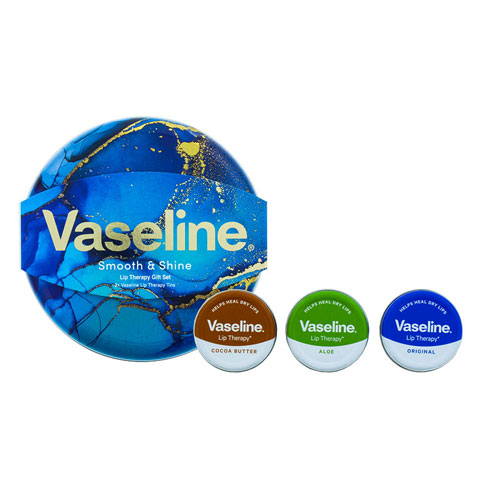 Vaseline Smooth & Shine Lip Therapy Tins Gift Set
