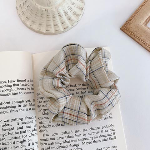 Vintage Scrunchie Stretch Headband - Gray
