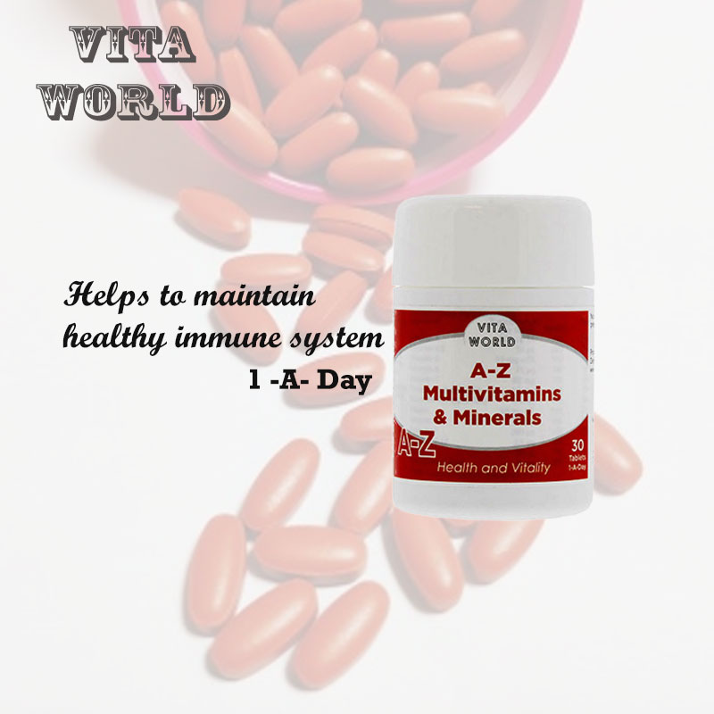 Vita World A-Z Multivitamins & Minerals Health And Vitality Tablets - 30 Tablets